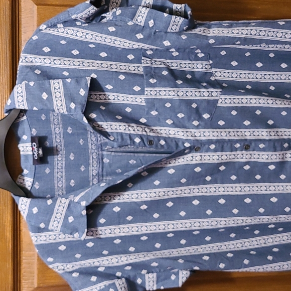 Small Maxi Dress, chambray, tribal/aztec prints - Picture 5 of 6